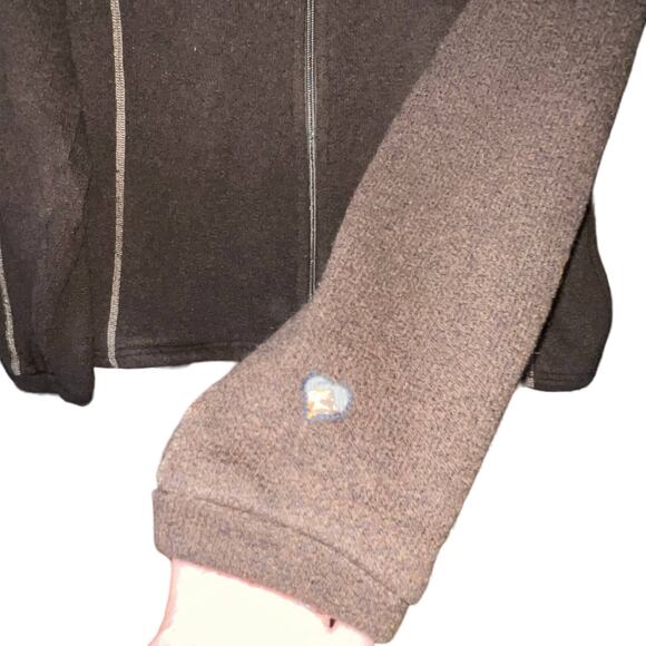 Kuhl Alpaca Fleece Brown Outdoor Hiking Trail Warm Zip Hoodie Brown Large - Picture 3 of 11
